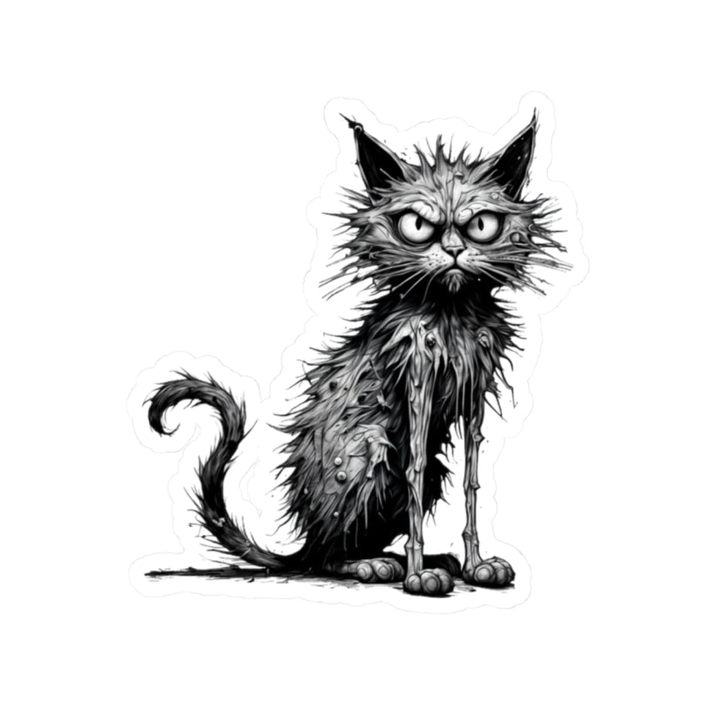 Printify Paper products 2" × 2" / White Cat I'm Fine - Everything's Fine Kiss-Cut Stickers