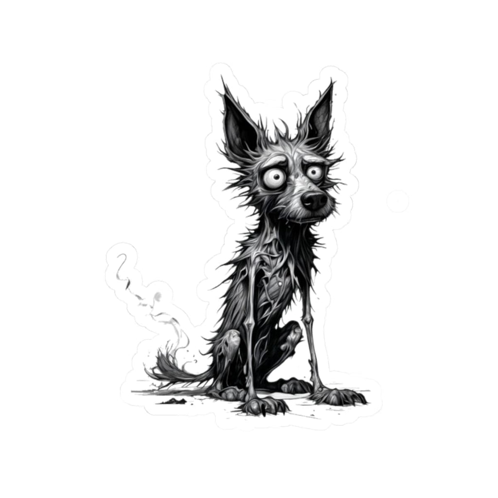 Printify Paper products 2" × 2" / White Dog I'm Fine - Everything's Fine Kiss-Cut Stickers