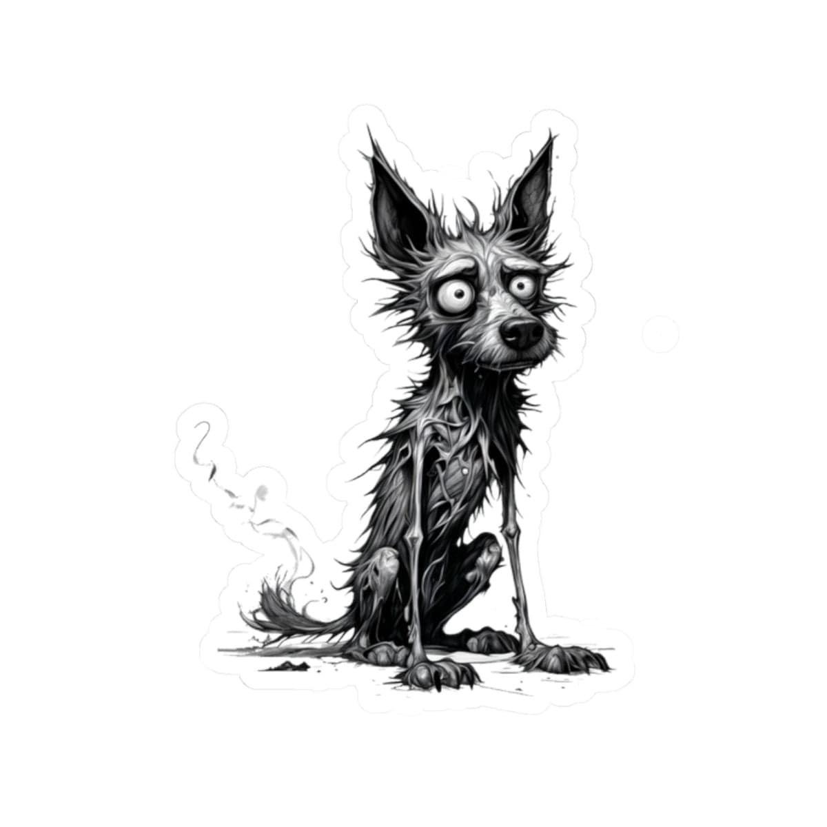 Printify Paper products 2" × 2" / White Dog I'm Fine - Everything's Fine Kiss-Cut Stickers