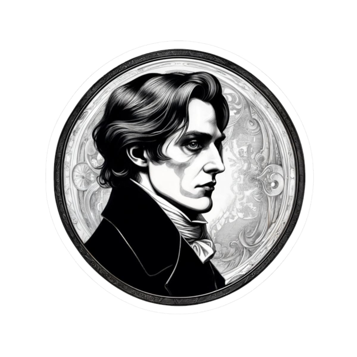 Printify Paper products 2" × 2" / White Dorian Gray - Mysteries & Monsters Kiss-Cut Stickers
