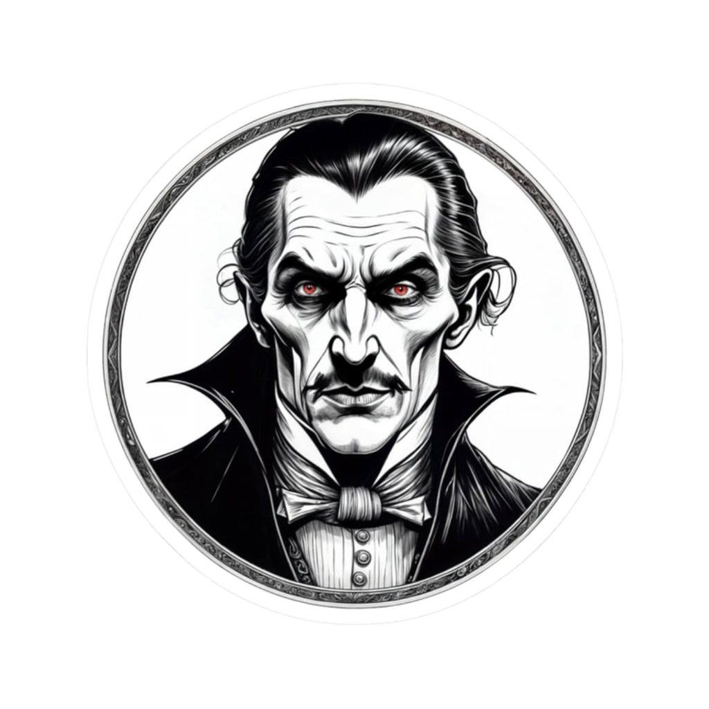 Printify Paper products 2" × 2" / White Dracula - Mysteries & Monsters Kiss-Cut Stickers