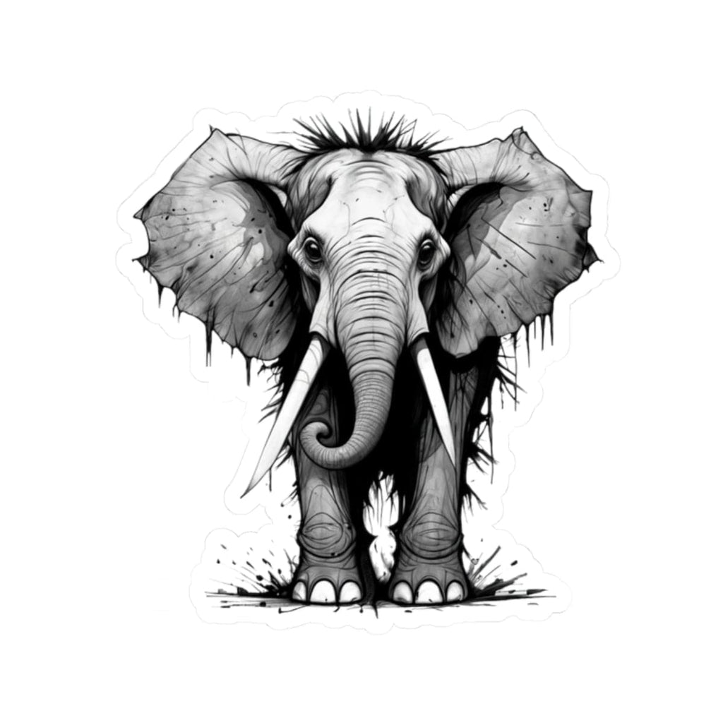 Printify Paper products 2" × 2" / White Elephant I'm Fine - Everything's Fine Kiss-Cut Stickers