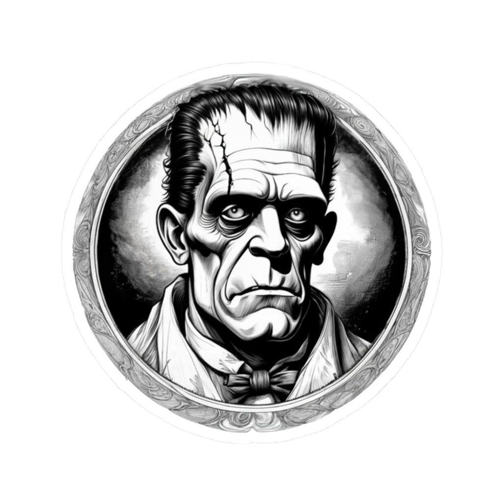 Printify Paper products 2" × 2" / White Frankenstein's Monster - Mysteries & Monsters Kiss-Cut Stickers