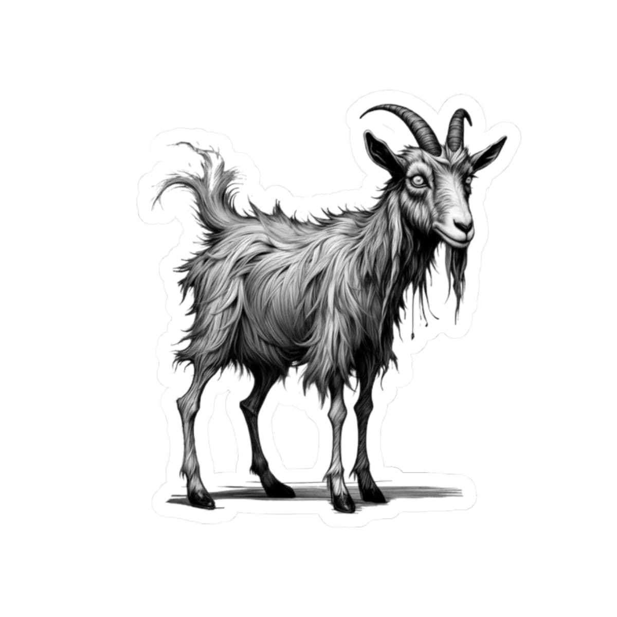 Printify Paper products 2" × 2" / White Goat I'm Fine - Everything's Fine Kiss-Cut Stickers