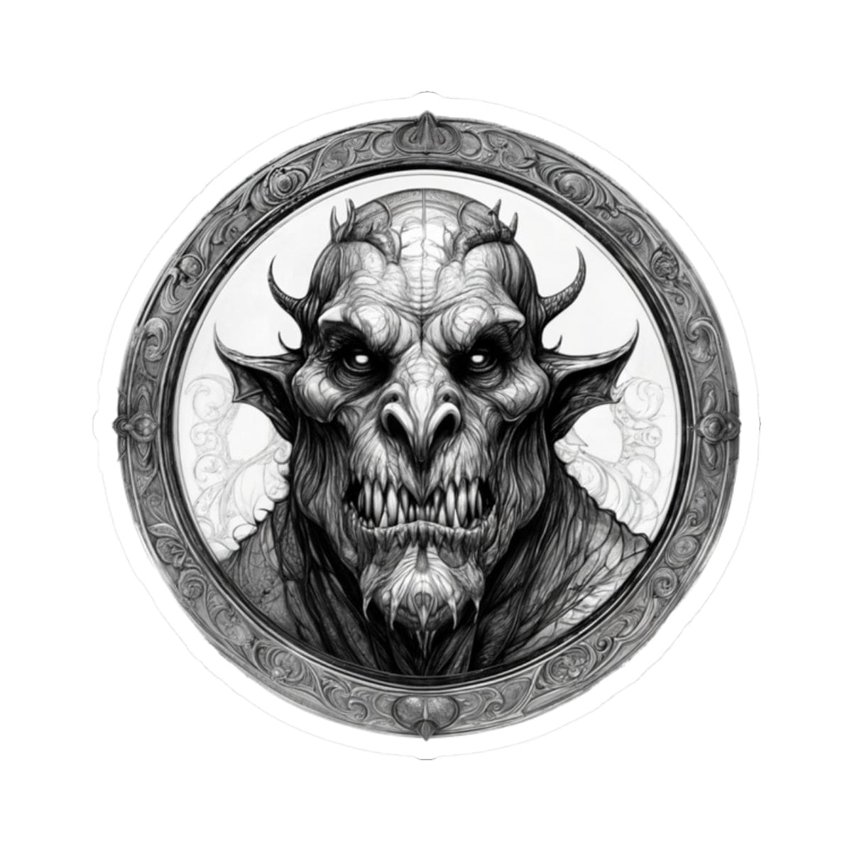 Printify Paper products 2" × 2" / White Grendel - Heroes & Quests Kiss-Cut Stickers