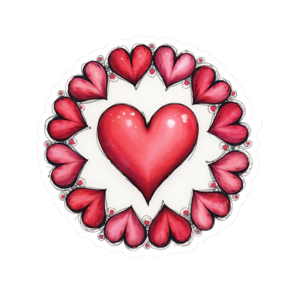 Printify Paper products 2" × 2" / White Heart’s Desire - Love & Romance Kiss-Cut Stickers