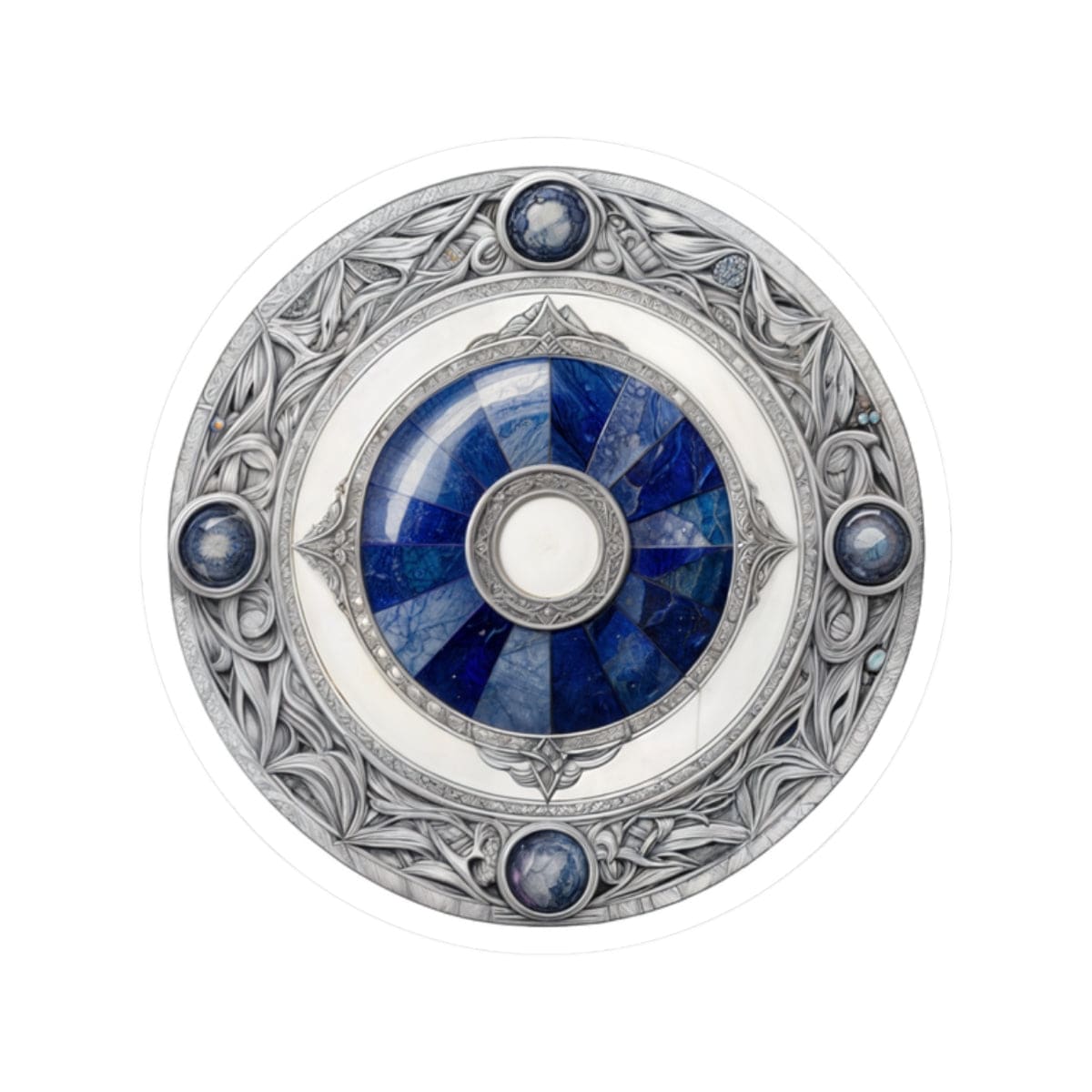 Printify Paper products 2" × 2" / White Lapis Lazuli - Crystals & Gemstones Kiss-Cut Stickers