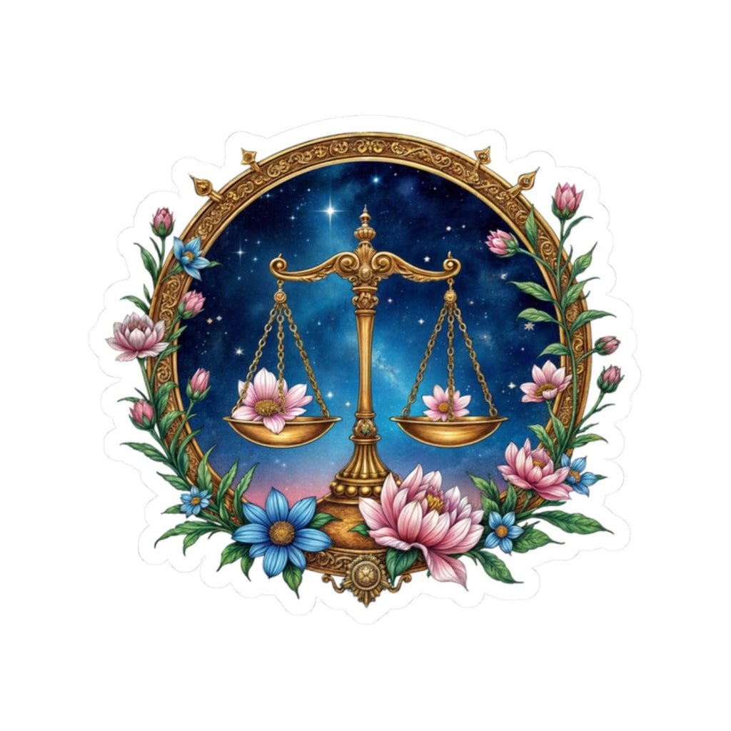 Printify Paper products 2" × 2" / White Libra - Zodiac Astrology Kiss-Cut Stickers