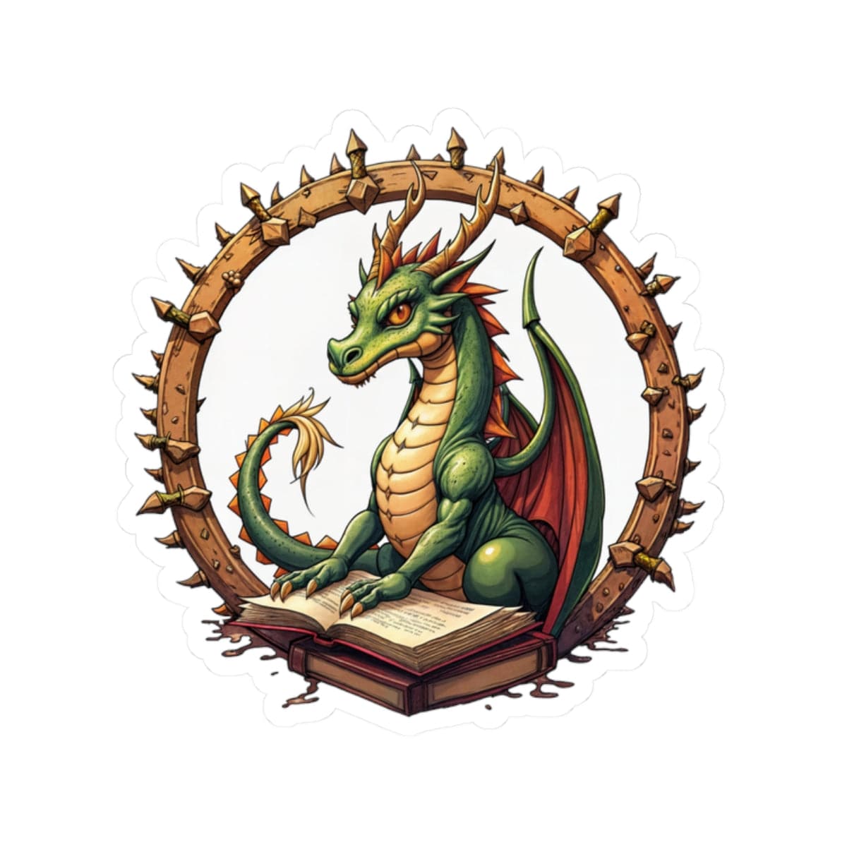 Printify Paper products 2" × 2" / White Lorekeeper - Dragons & Magic Kiss-Cut Stickers