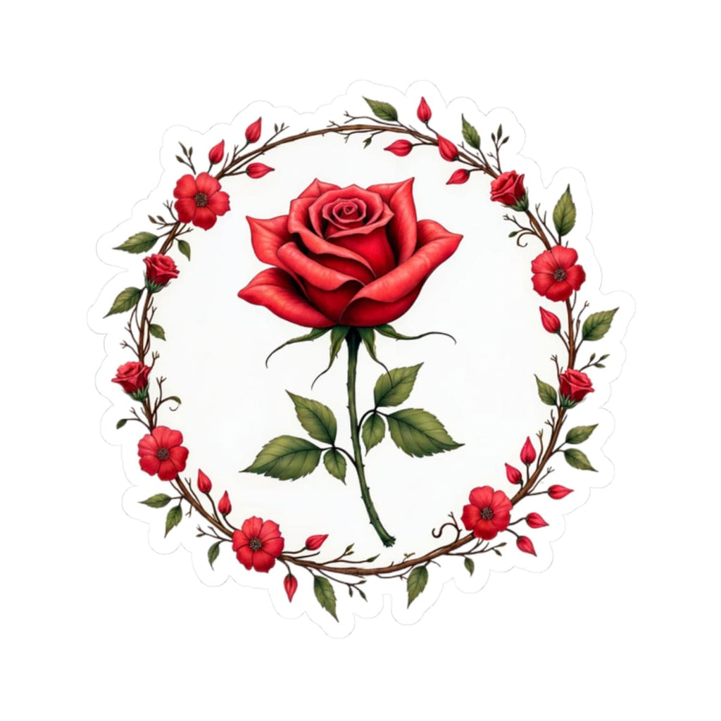 Printify Paper products 2" × 2" / White Petal Passion - Love & Romance Kiss-Cut Stickers