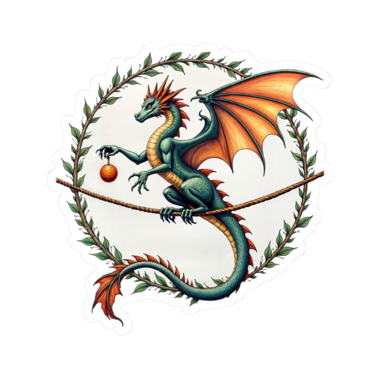 Printify Paper products 2" × 2" / White Pixieweave - Dragons & Magic Kiss-Cut Stickers