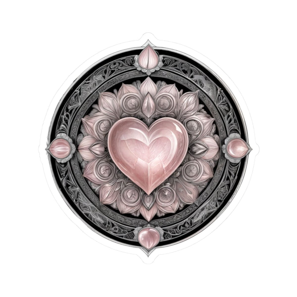 Printify Paper products 2" × 2" / White Rose Quartz - Crystals & Gemstones Kiss-Cut Stickers