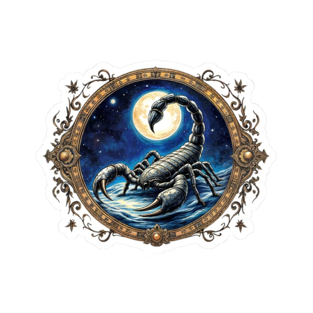 Printify Paper products 2" × 2" / White Scorpio - Zodiac Astrology Kiss-Cut Stickers