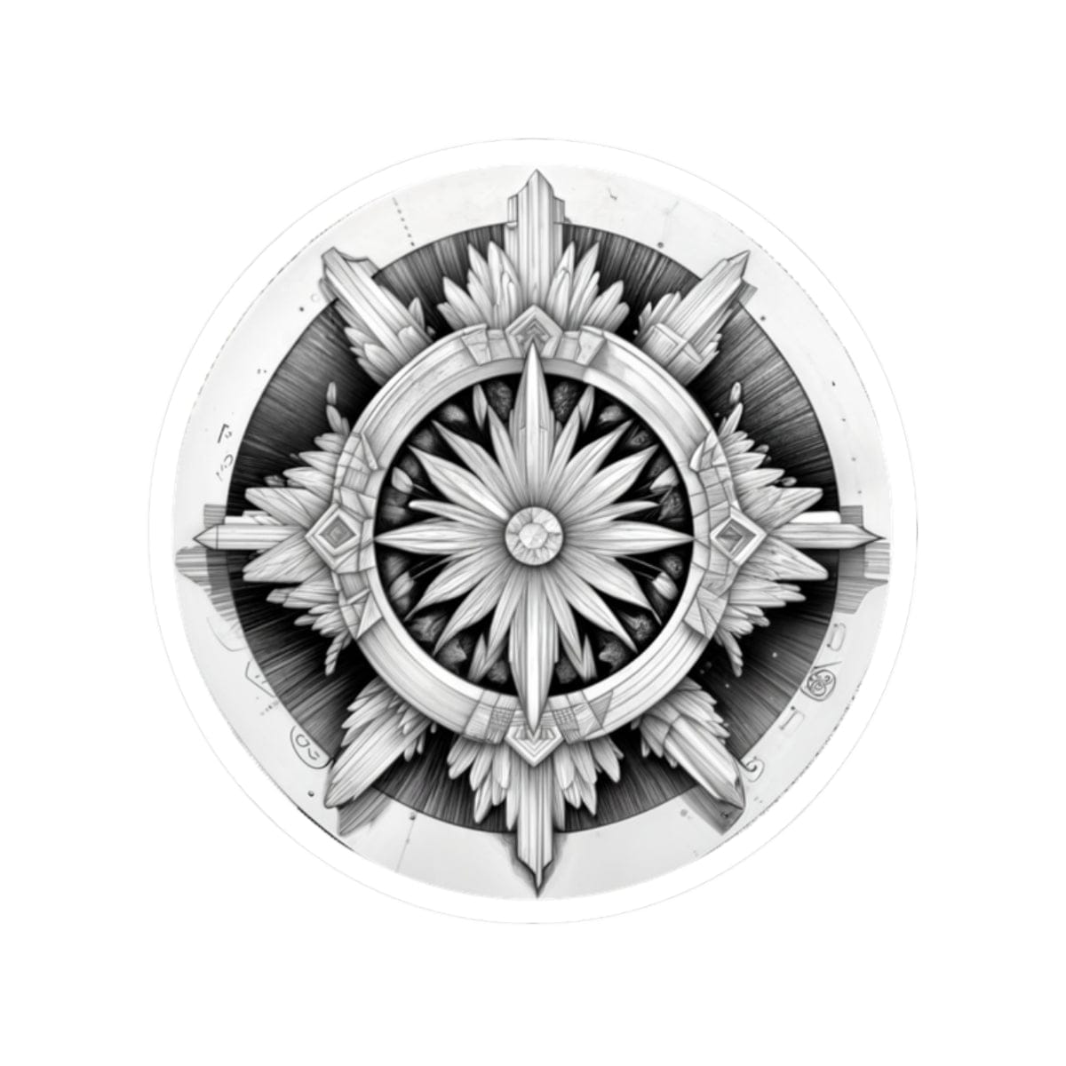 Printify Paper products 2" × 2" / White Selenite - Crystals & Gemstones Kiss-Cut Stickers