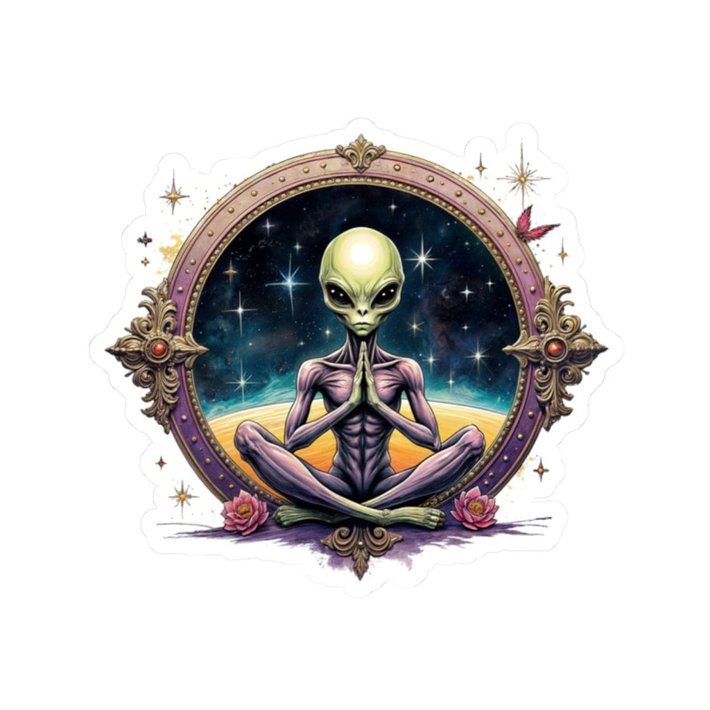 Printify Paper products 2" × 2" / White Sticker - The Truth is Out There… but So Are the Aliens! - Alien & Space Kiss-Cut