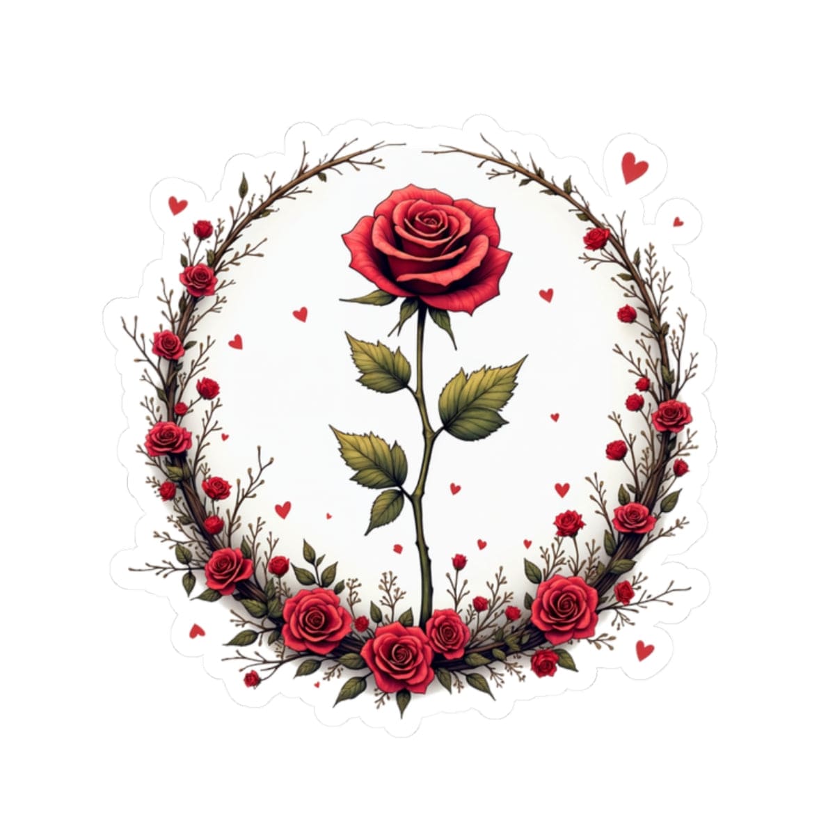 Printify Paper products 2" × 2" / White Sweet Scents - Love & Romance Kiss-Cut Stickers