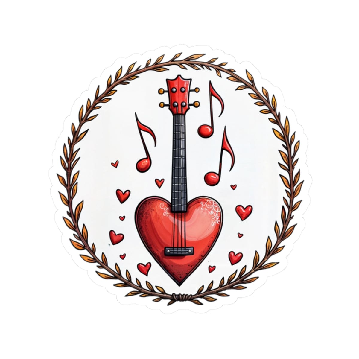 Printify Paper products 2" × 2" / White Sweet Symphony - Love & Fun Kiss-Cut Stickers