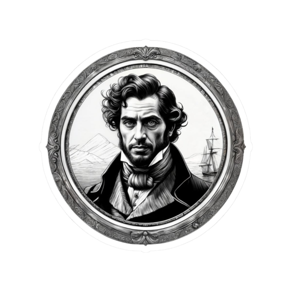 Printify Paper products 2" × 2" / White The Count of Monte Cristo - Mysteries & Monsters Kiss-Cut Stickers