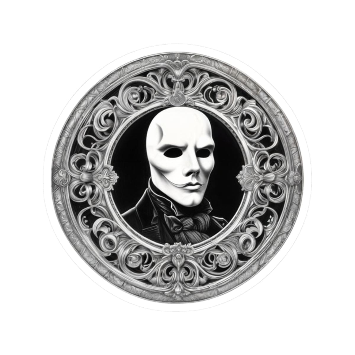 Printify Paper products 2" × 2" / White The Phantom of the Opera - Mysteries & Monsters Kiss-Cut Stickers