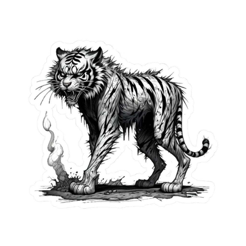 Printify Paper products 2" × 2" / White Tiger I'm Fine - Everything's Fine Kiss-Cut Stickers