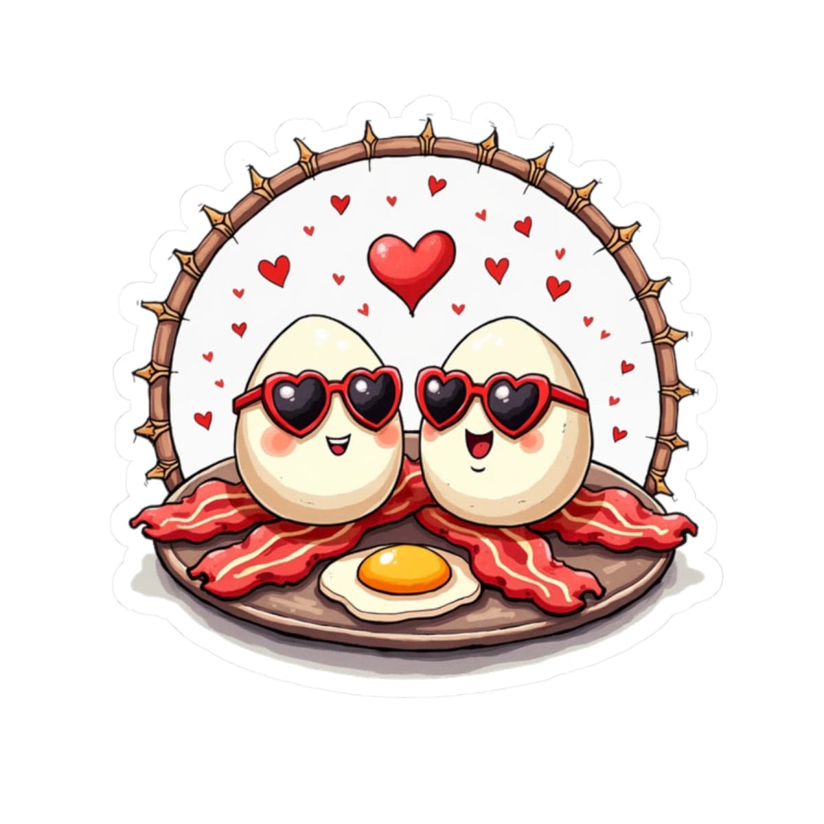 Printify Paper products 2" × 2" / White Unbeatable Love - Love & Fun Kiss-Cut Stickers