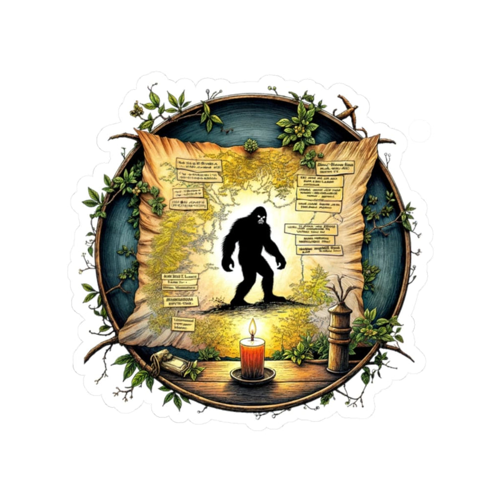 Printify Paper products 2" × 2" / White Uncover the Myth - Bigfoot & Legends Kiss-Cut Stickers