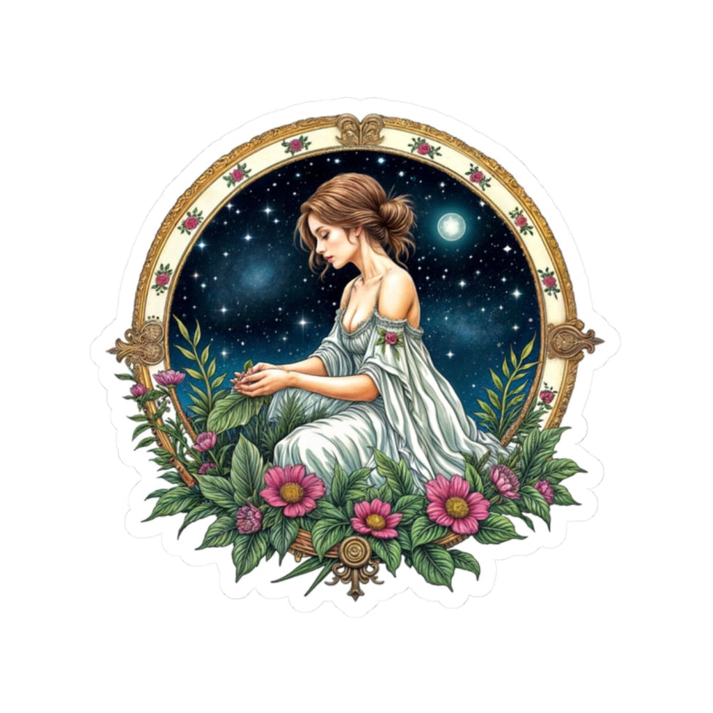 Printify Paper products 2" × 2" / White Virgo - Zodiac Astrology Kiss-Cut Stickers