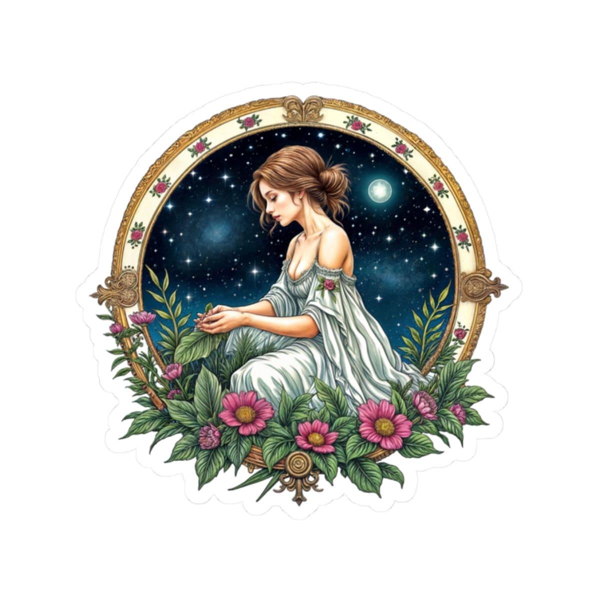 Printify Paper products 2" × 2" / White Virgo - Zodiac Astrology Kiss-Cut Stickers