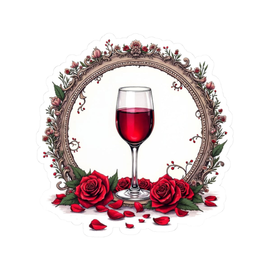 Printify Paper products 2" × 2" / White Wine & Dine - Love & Romance Kiss-Cut Stickers
