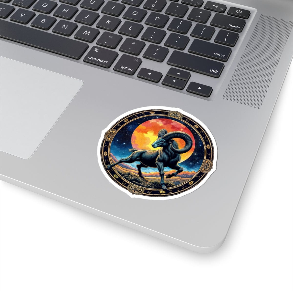 Printify Paper products 3" × 3" / White Aries - Zodiac Astrology Kiss-Cut Stickers
