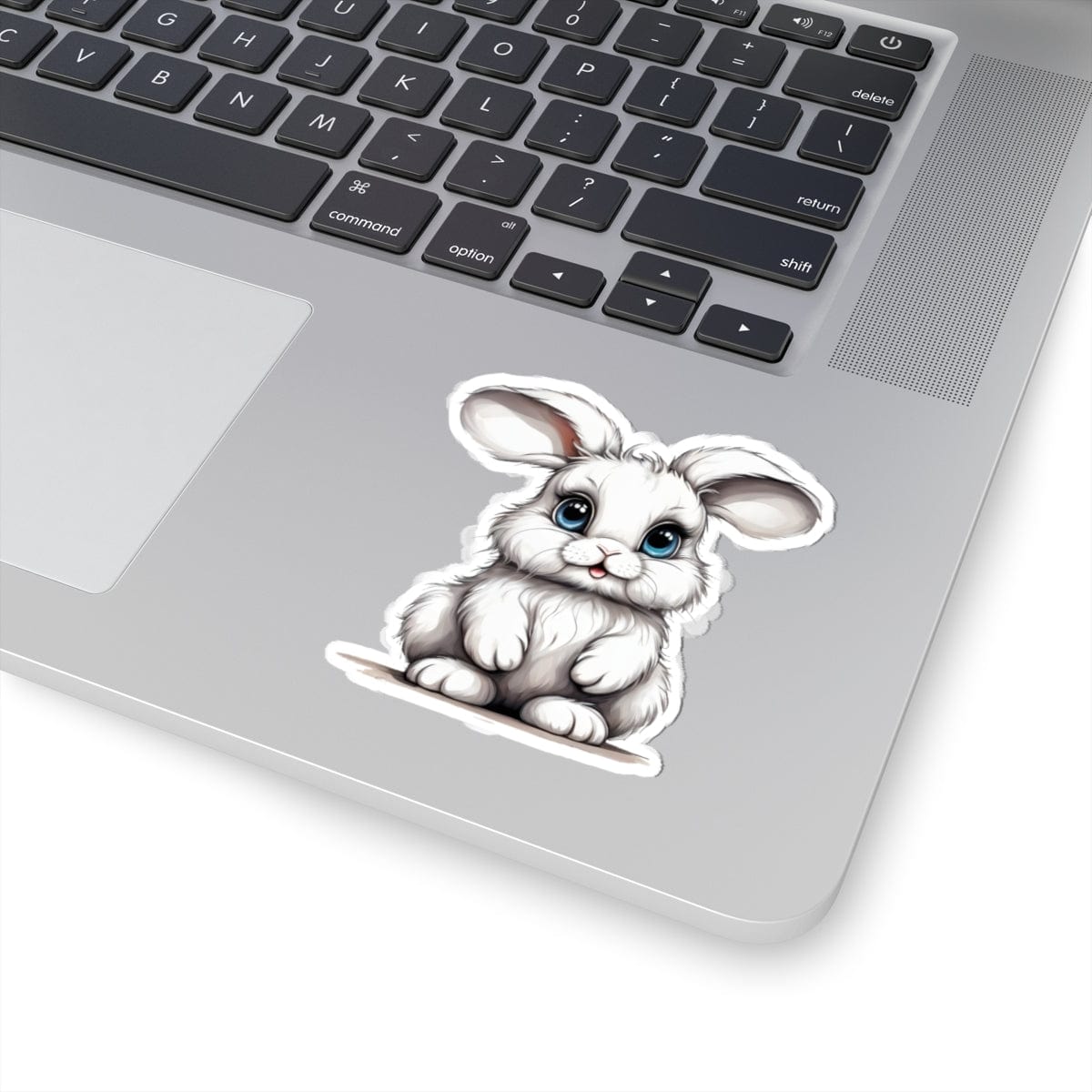 Printify Paper products 3" × 3" / White Baby Bunny - Hyper Cute Kiss-Cut Stickers