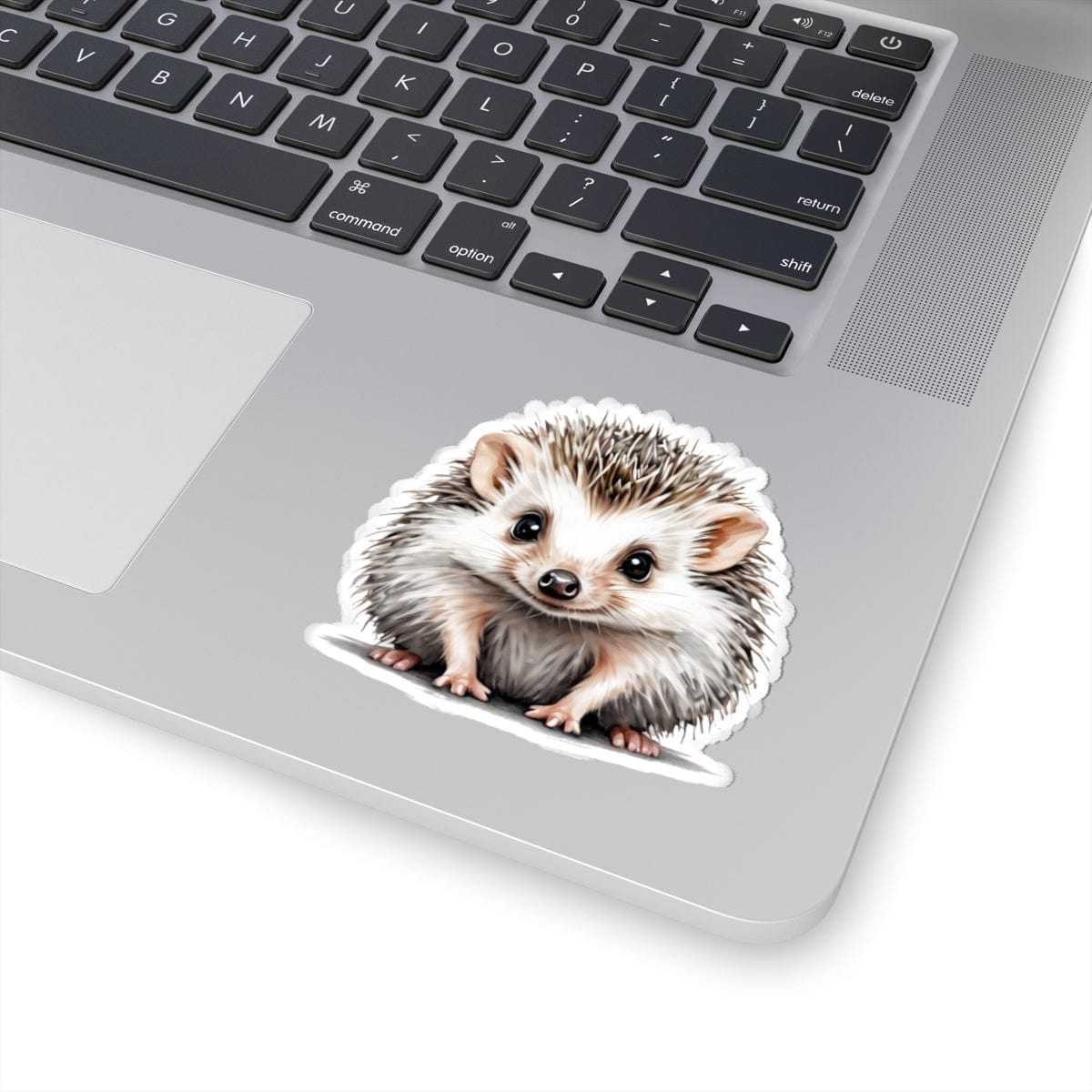 Printify Paper products 3" × 3" / White Baby Hedgehog - Hyper Cute Kiss-Cut Stickers