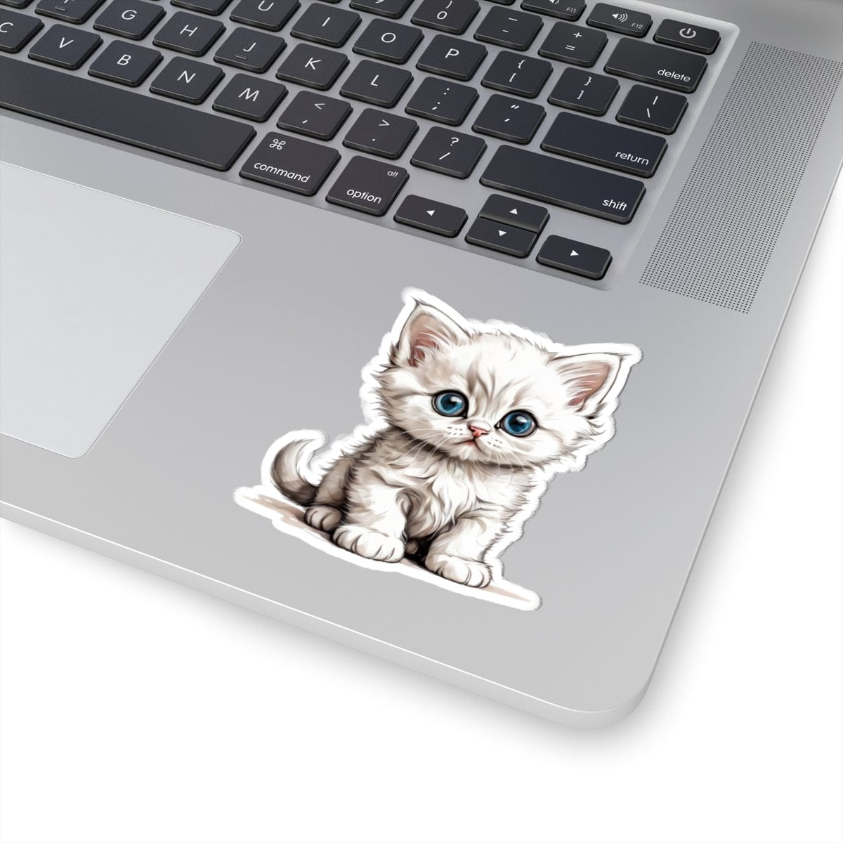 Printify Paper products 3" × 3" / White Baby Kitten - Hyper Cute Kiss-Cut Stickers