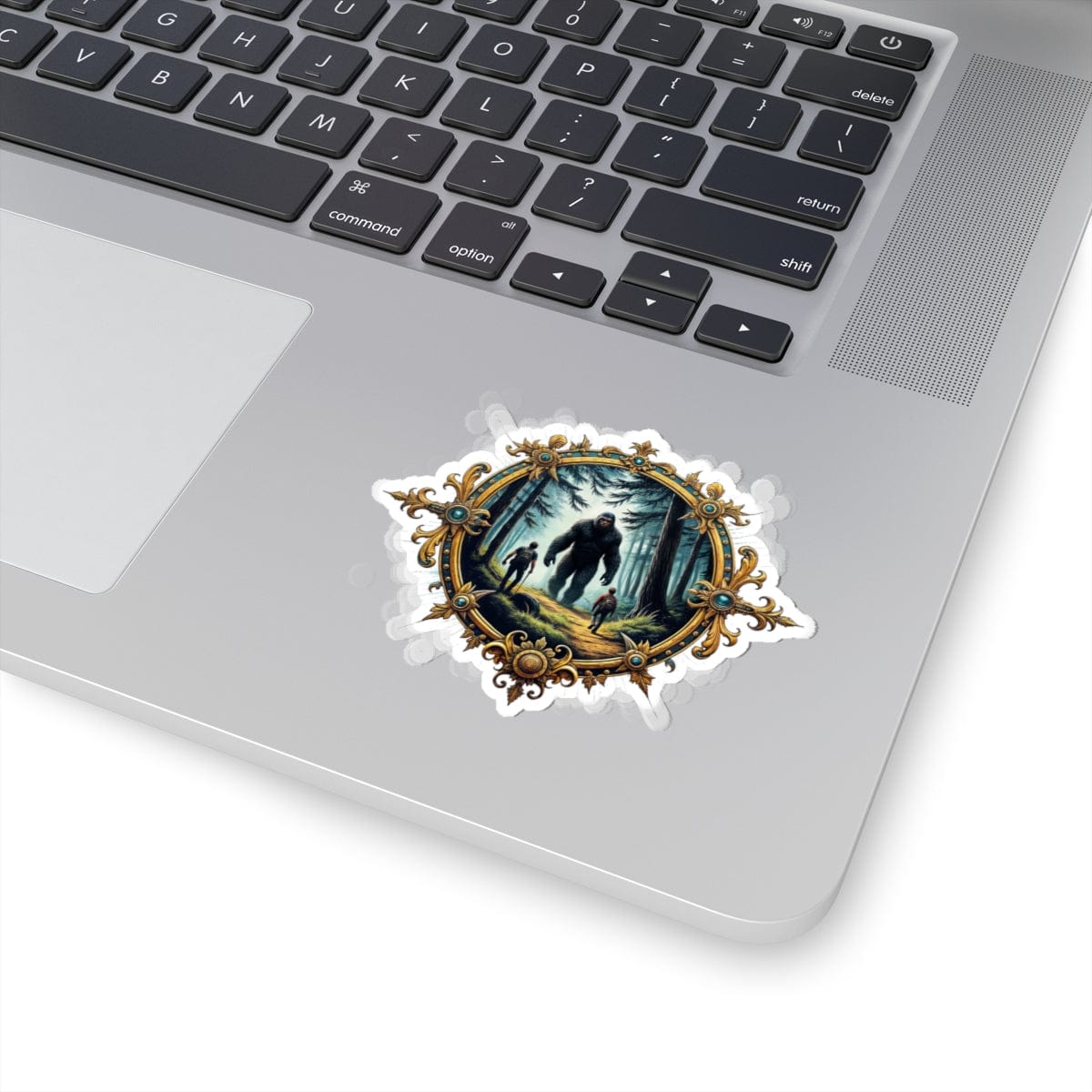 Printify Paper products 3" × 3" / White Bigfoot Encounters - Bigfoot & Legends Kiss-Cut Stickers