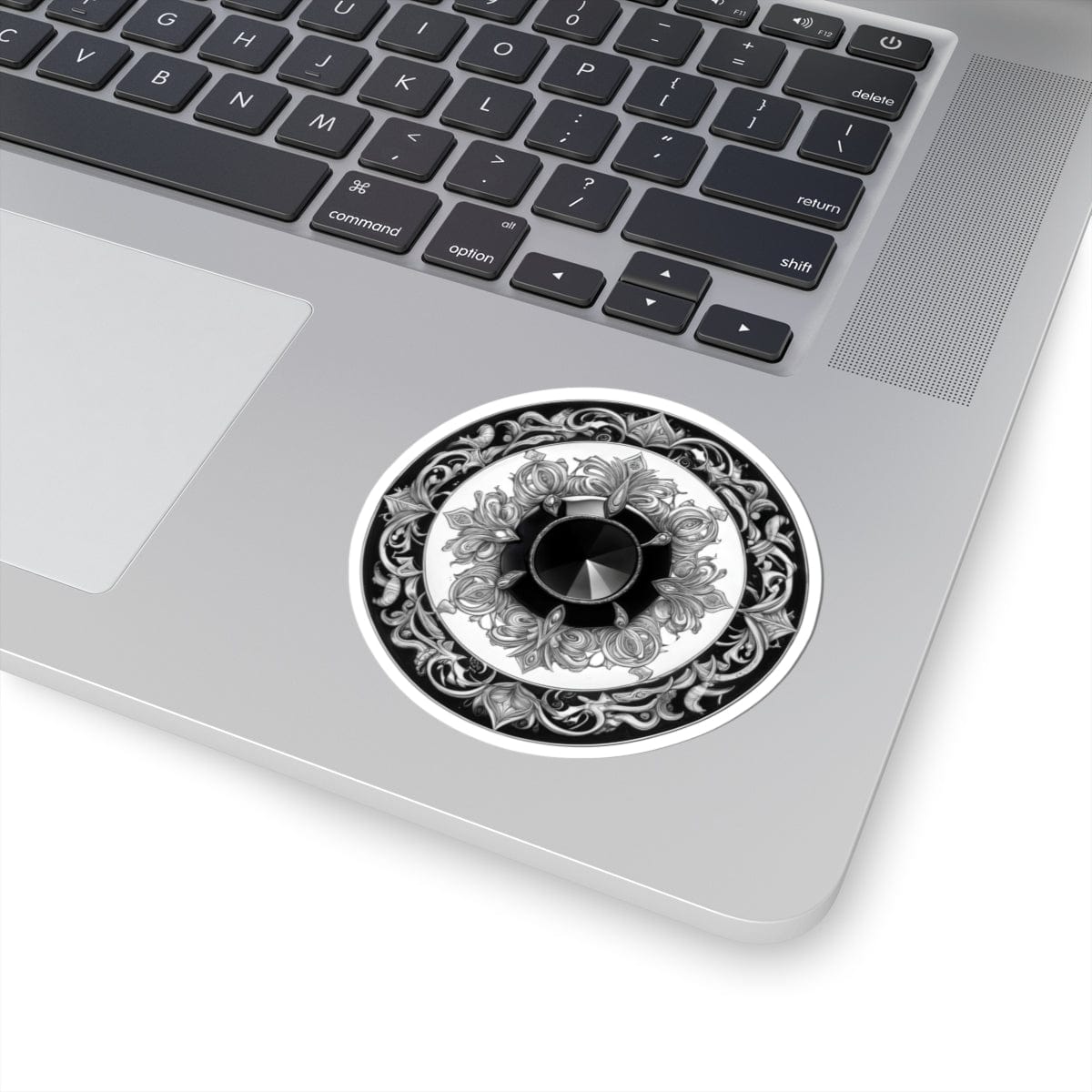 Printify Paper products 3" × 3" / White Black Tourmaline - Crystals & Gemstones Kiss-Cut Stickers