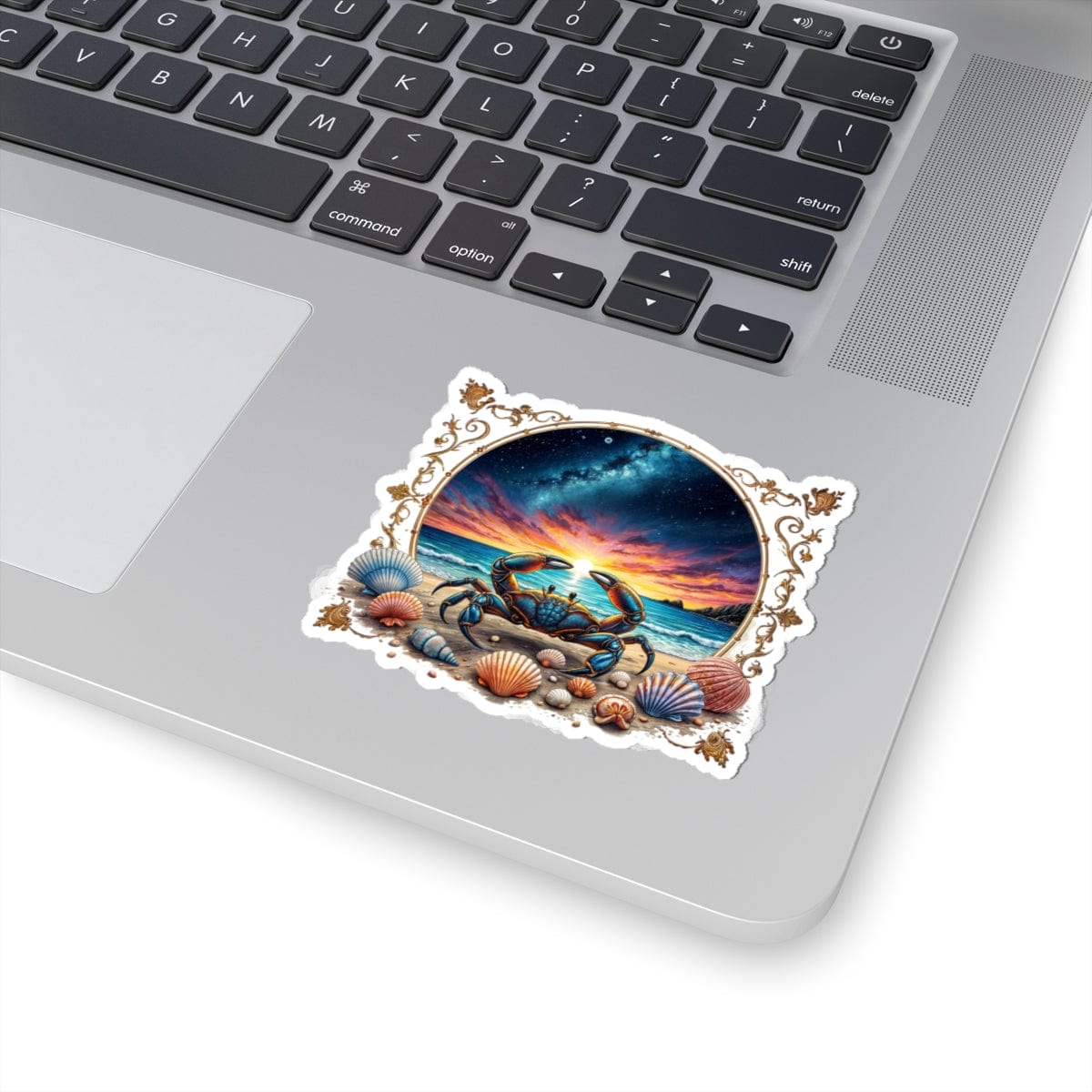 Printify Paper products 3" × 3" / White Cancer - Zodiac Astrology Kiss-Cut Stickers