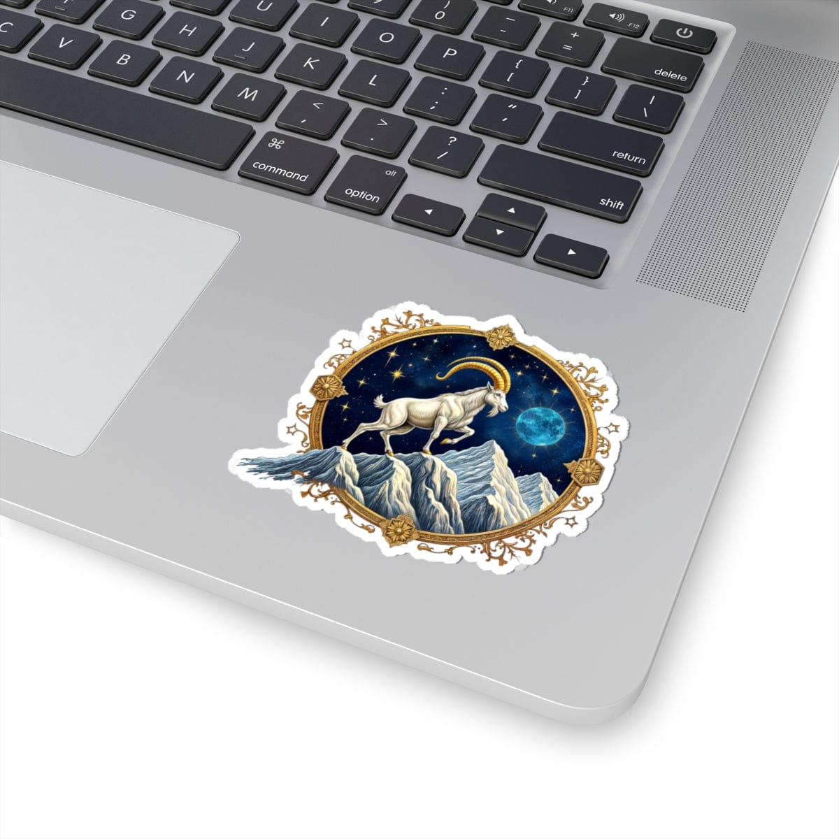 Printify Paper products 3" × 3" / White Capricorn - Zodiac Astrology Kiss-Cut Stickers