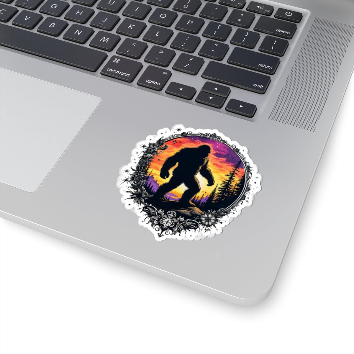 Printify Paper products 3" × 3" / White Follow the Legend - Bigfoot & Legends Kiss-Cut Stickers