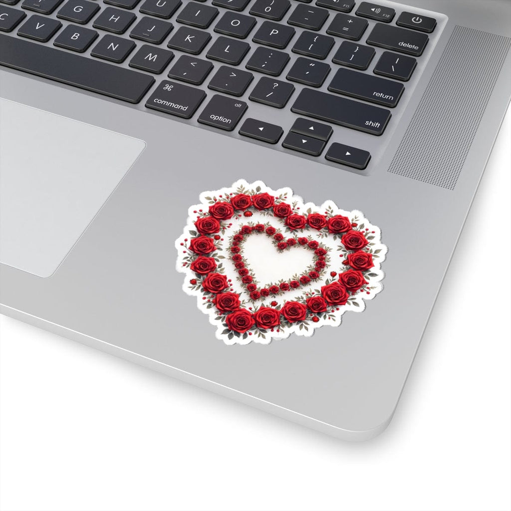 Printify Paper products 3" × 3" / White Heartfelt Connection - Love & Romance Kiss-Cut Stickers