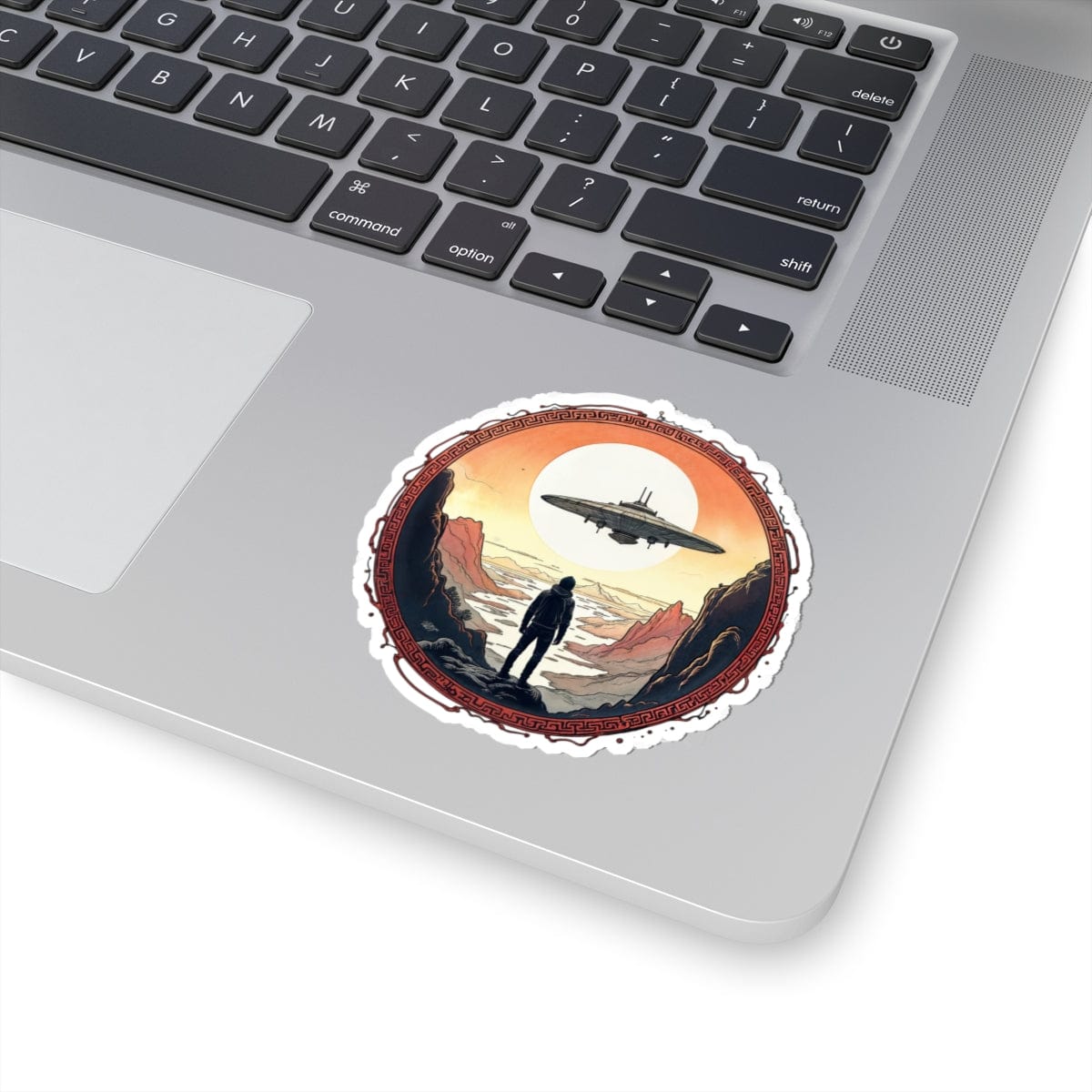 Printify Paper products 3" × 3" / White I Believe in UFOs - UFO & Cosmic Kiss-Cut Stickers