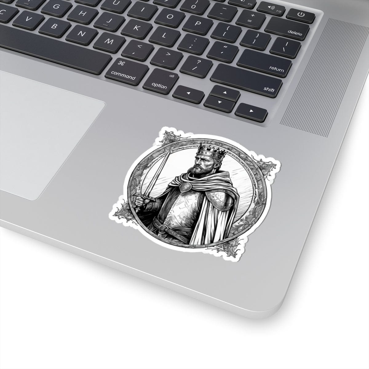 Printify Paper products 3" × 3" / White King Arthur - Heroes & Quests Kiss-Cut Stickers