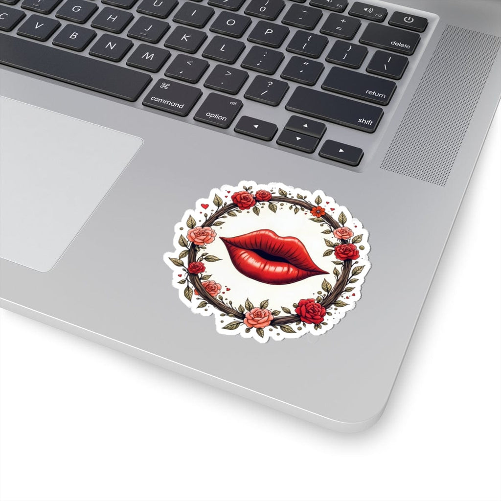 Printify Paper products 3" × 3" / White Kiss Me - Love & Romance Kiss-Cut Stickers