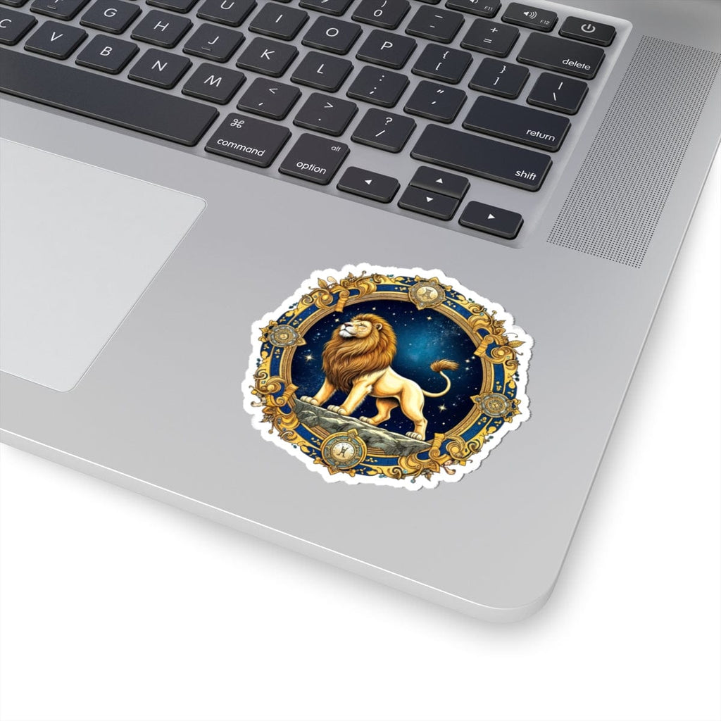 Printify Paper products 3" × 3" / White Leo - Zodiac Astrology Kiss-Cut Stickers