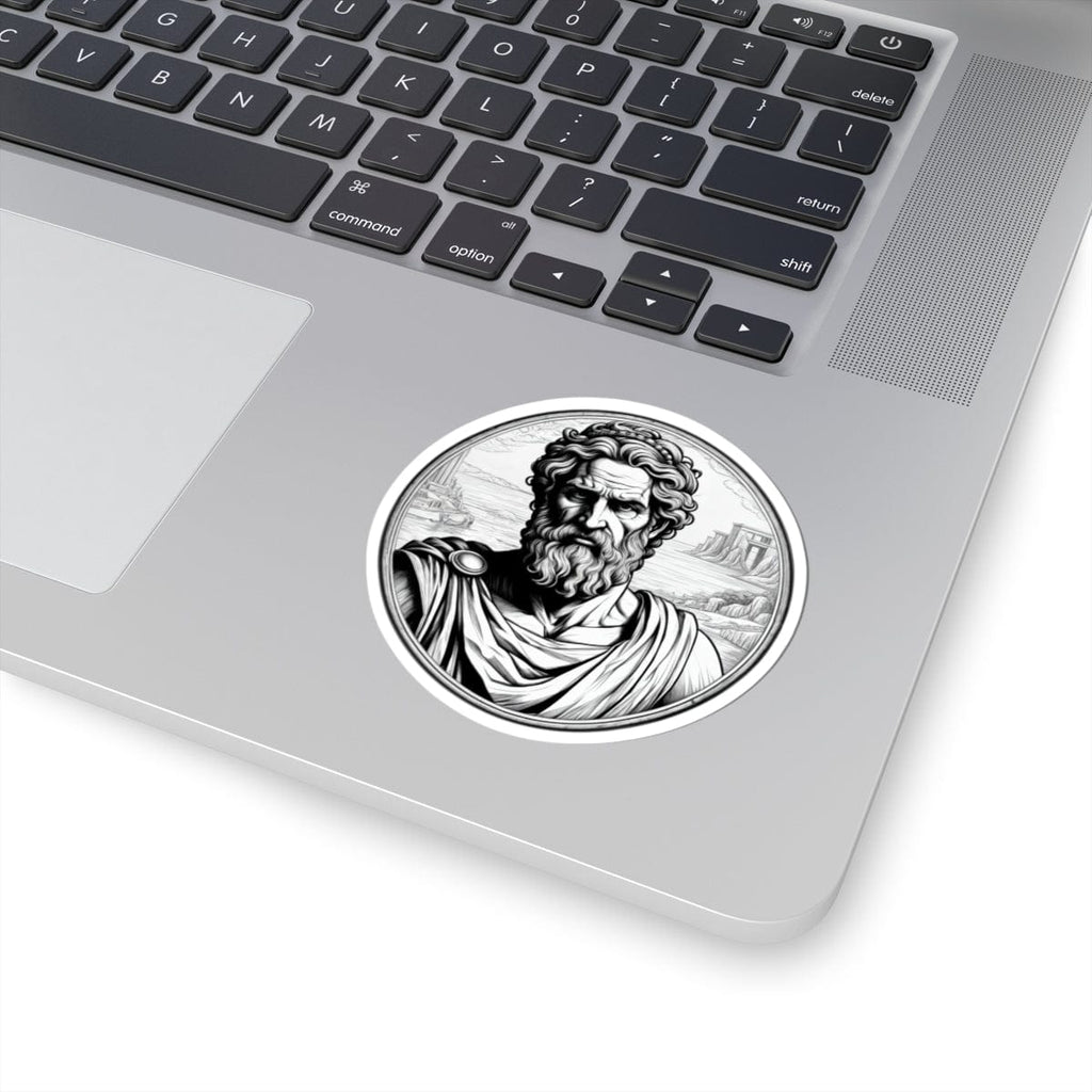 Printify Paper products 3" × 3" / White Odysseus - Heroes & Quests Kiss-Cut Stickers