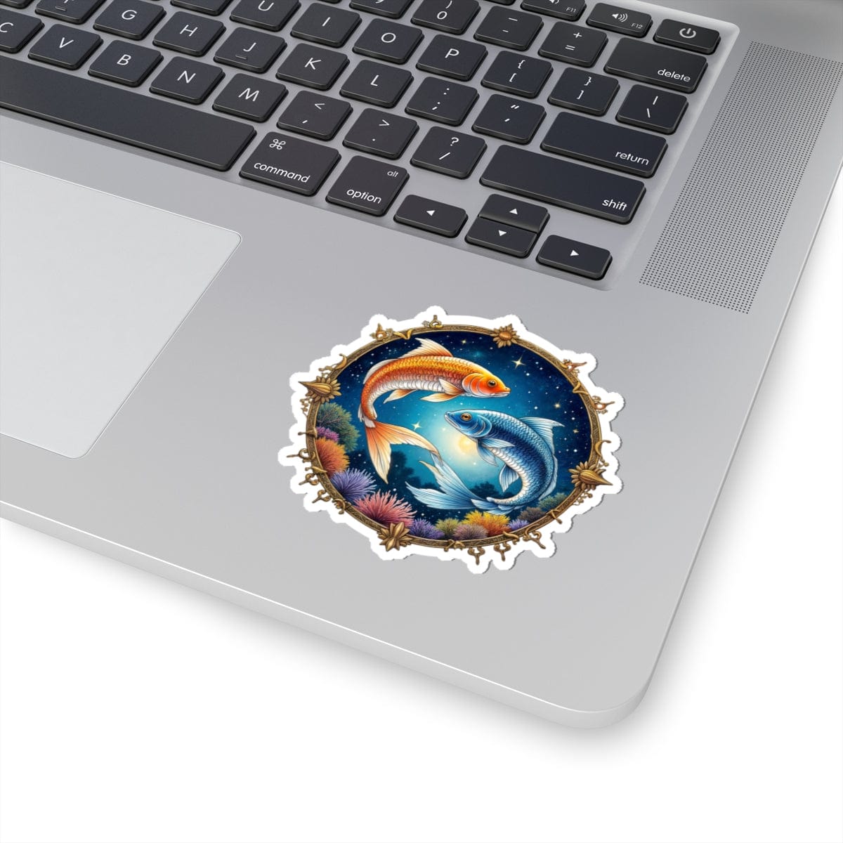 Printify Paper products 3" × 3" / White Pisces - Zodiac Astrology Kiss-Cut Stickers