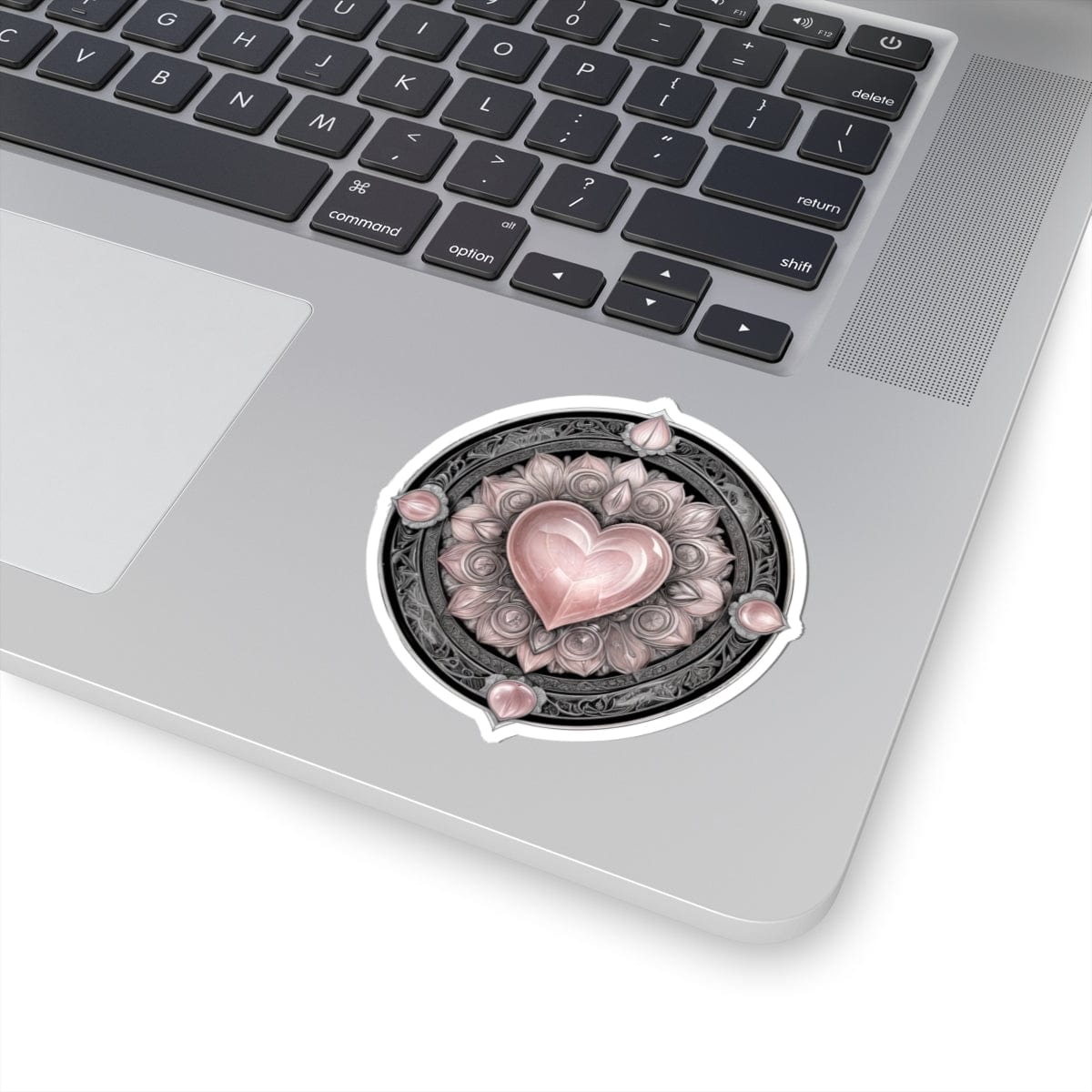 Printify Paper products 3" × 3" / White Rose Quartz - Crystals & Gemstones Kiss-Cut Stickers