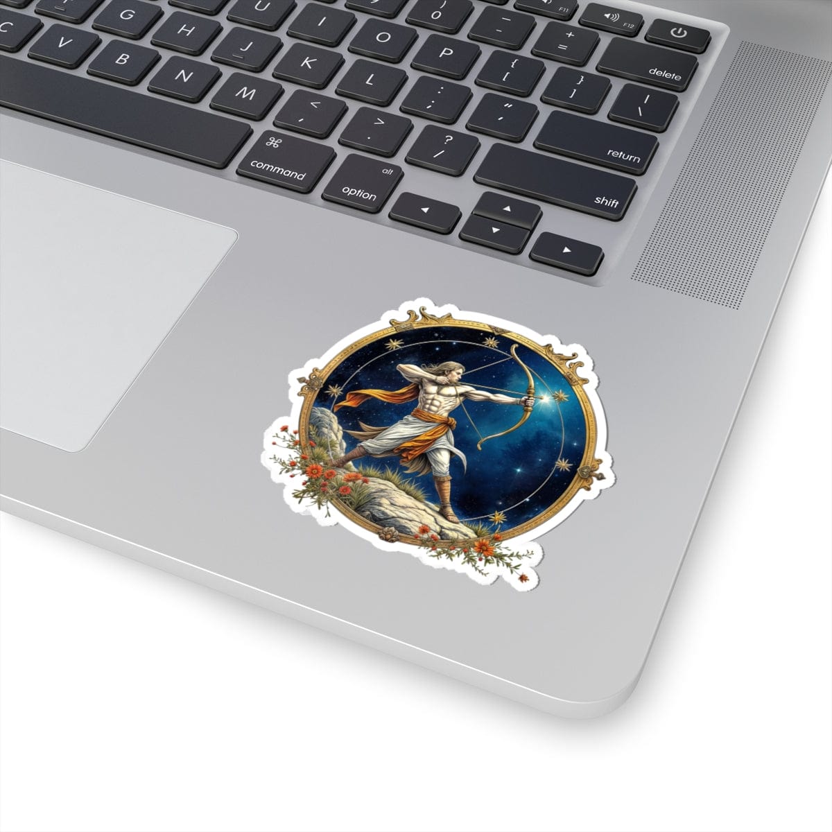 Printify Paper products 3" × 3" / White Sagittarius - Zodiac Astrology Kiss-Cut Stickers