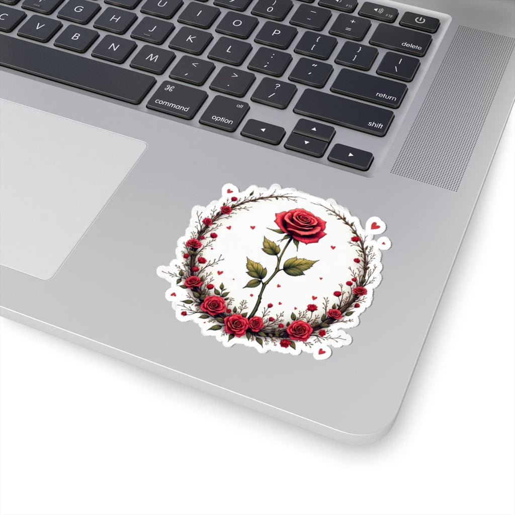 Printify Paper products 3" × 3" / White Sweet Scents - Love & Romance Kiss-Cut Stickers