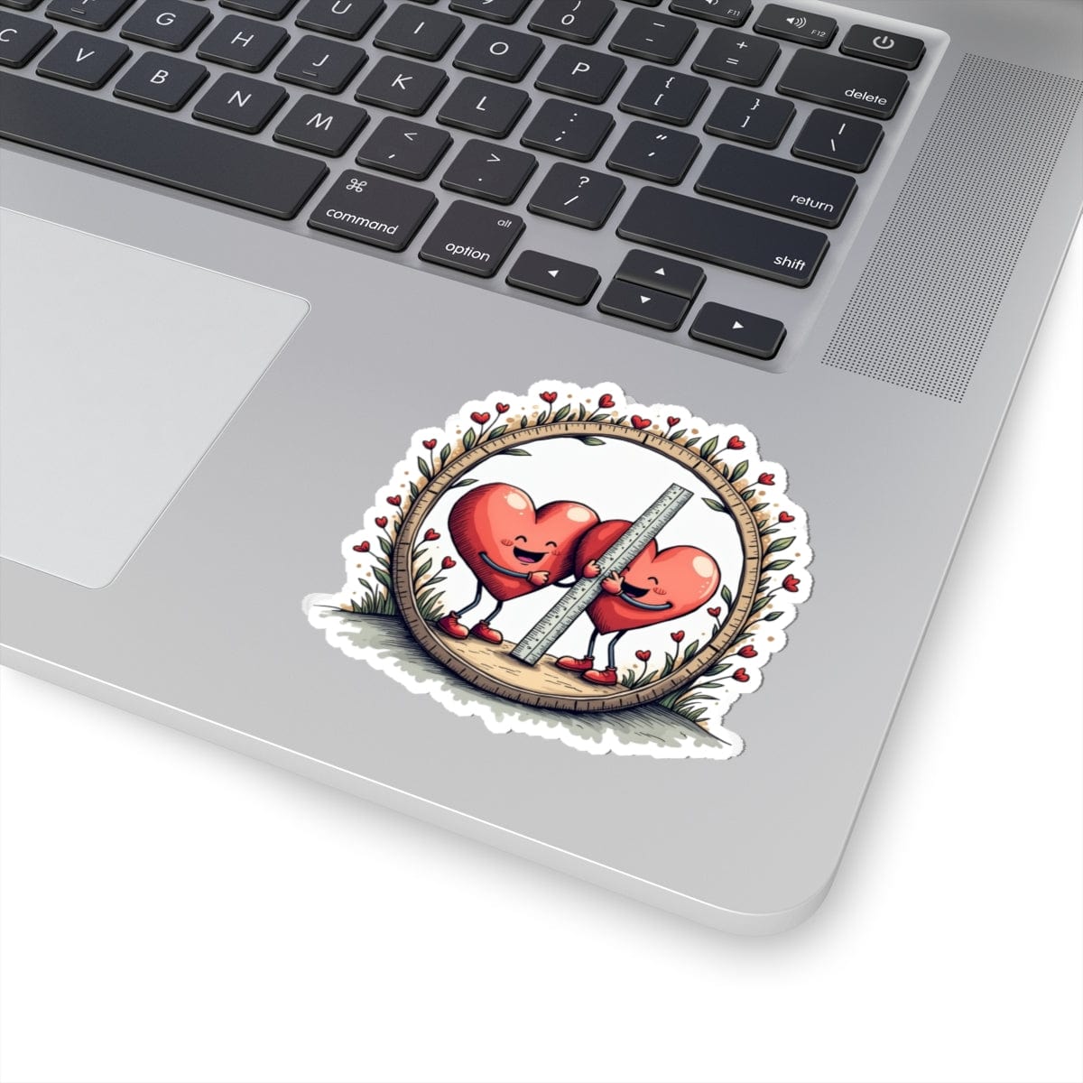 Printify Paper products 3" × 3" / White The Sum of Our Hearts - Love & Fun Kiss-Cut Stickers