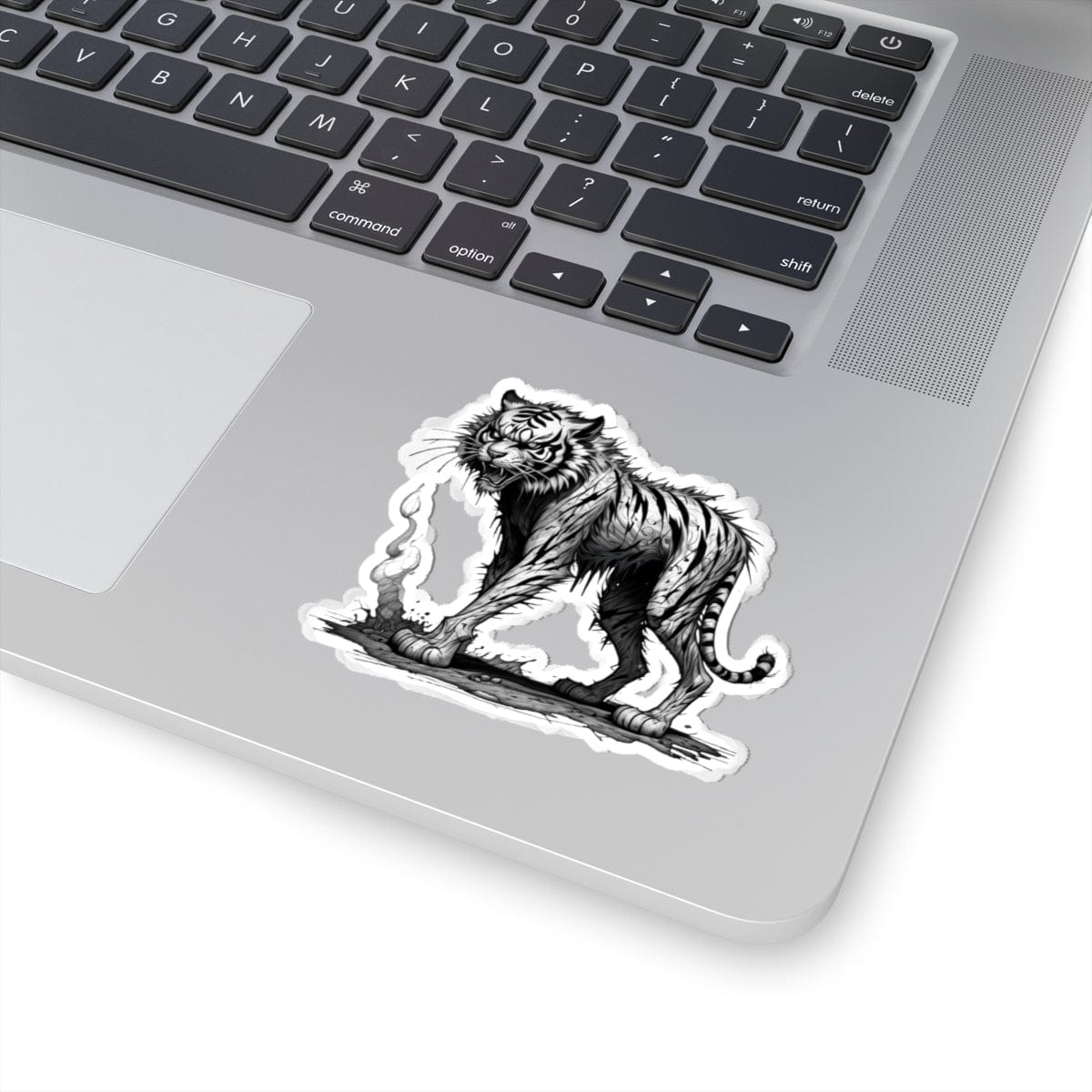 Printify Paper products 3" × 3" / White Tiger I'm Fine - Everything's Fine Kiss-Cut Stickers